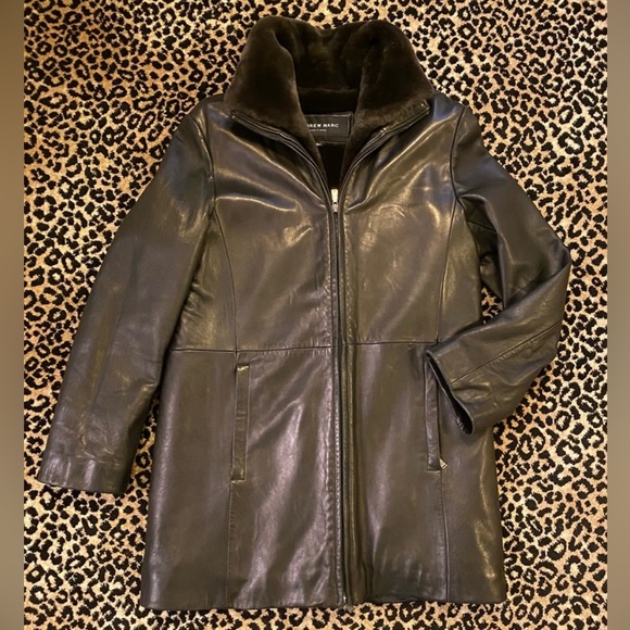 Andrew Marc Leather jacket M - Picture 1 of 11